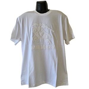 Burberry White Mens Short Sleeve Tee Size Large